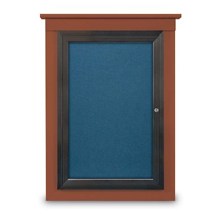 United Visual Products Single Door Enclosed Cathedral Letterboa UV1301CD-SATIN-GREY